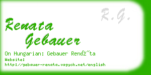 renata gebauer business card